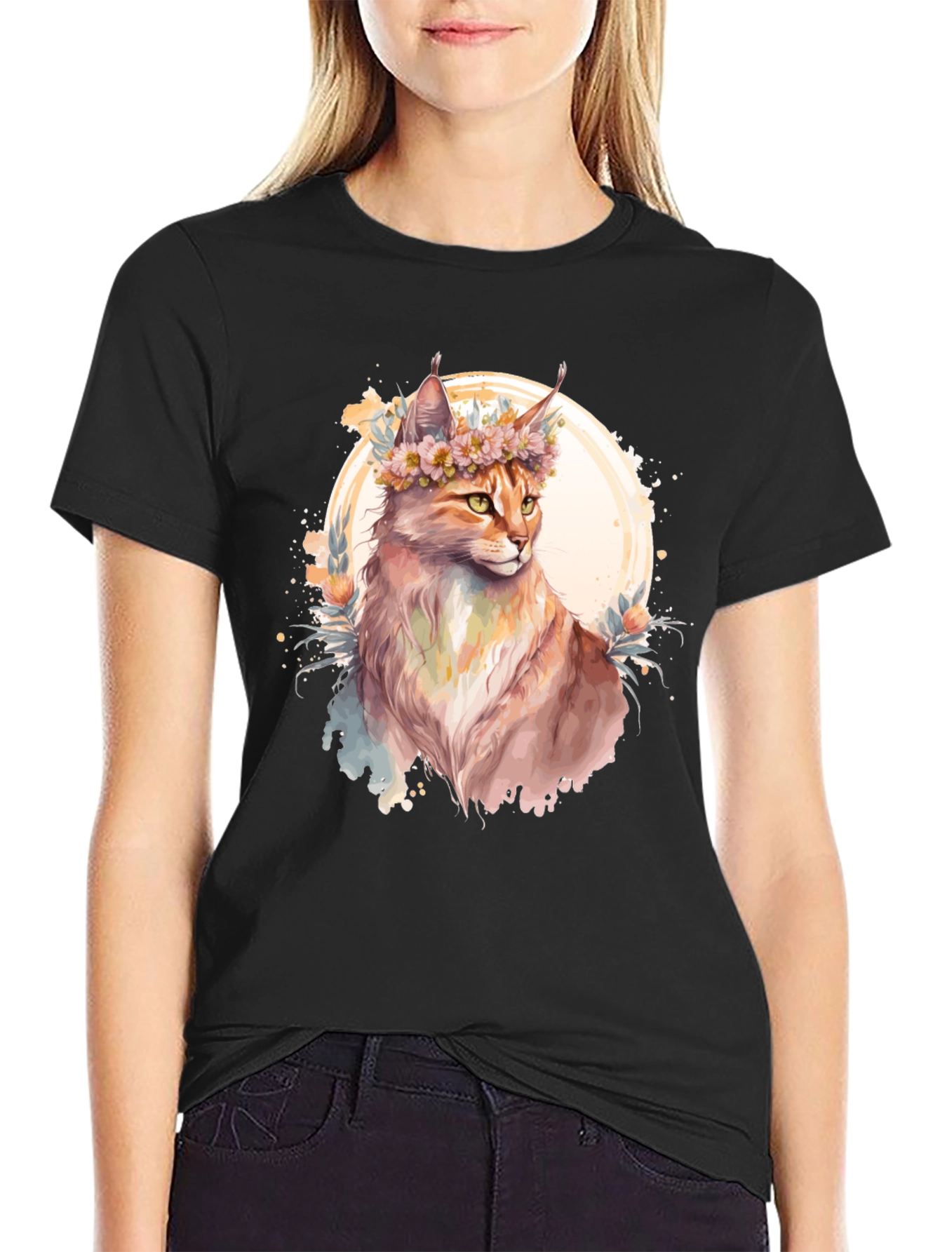 Floral Feline T-Shirt