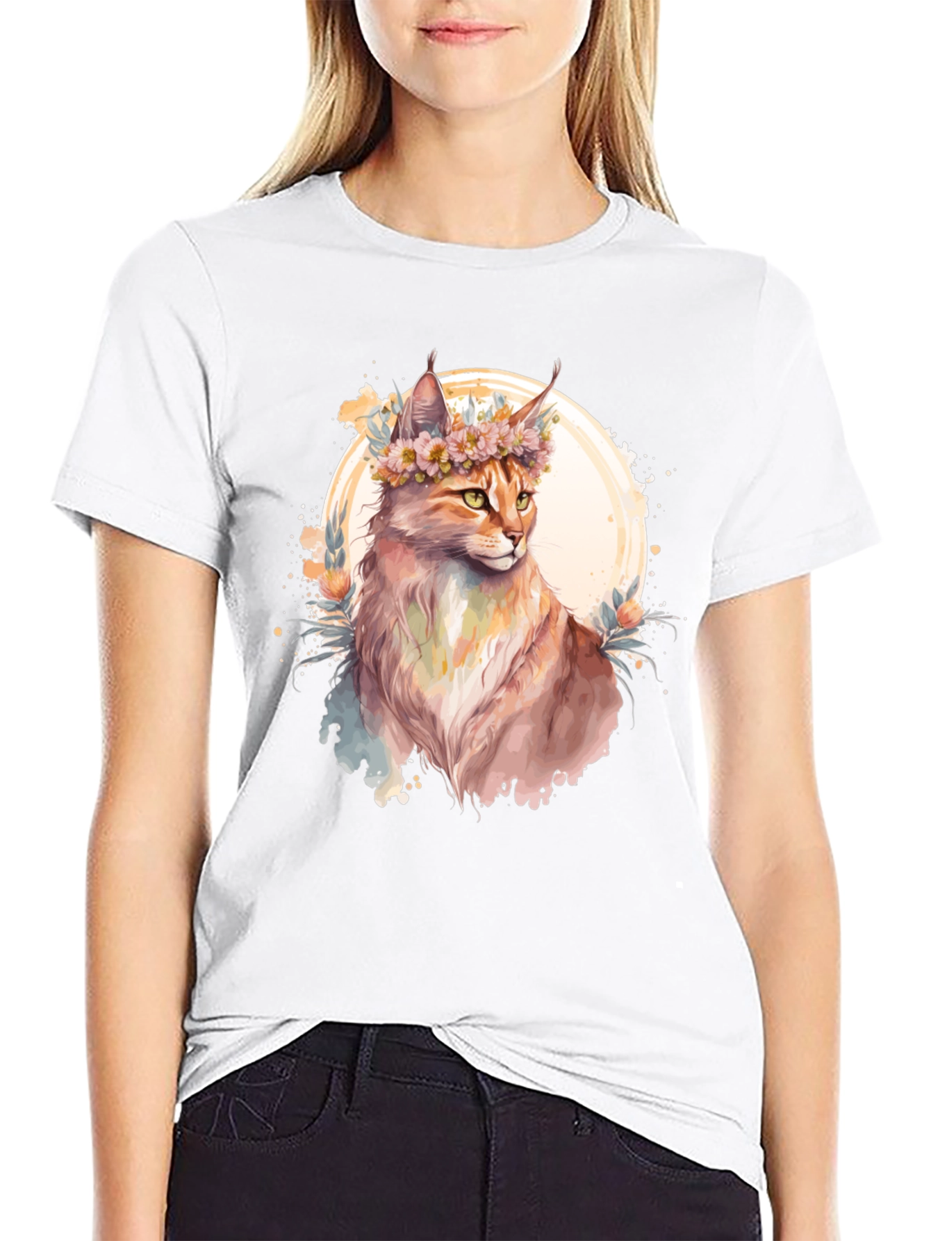 Floral Feline T-Shirt