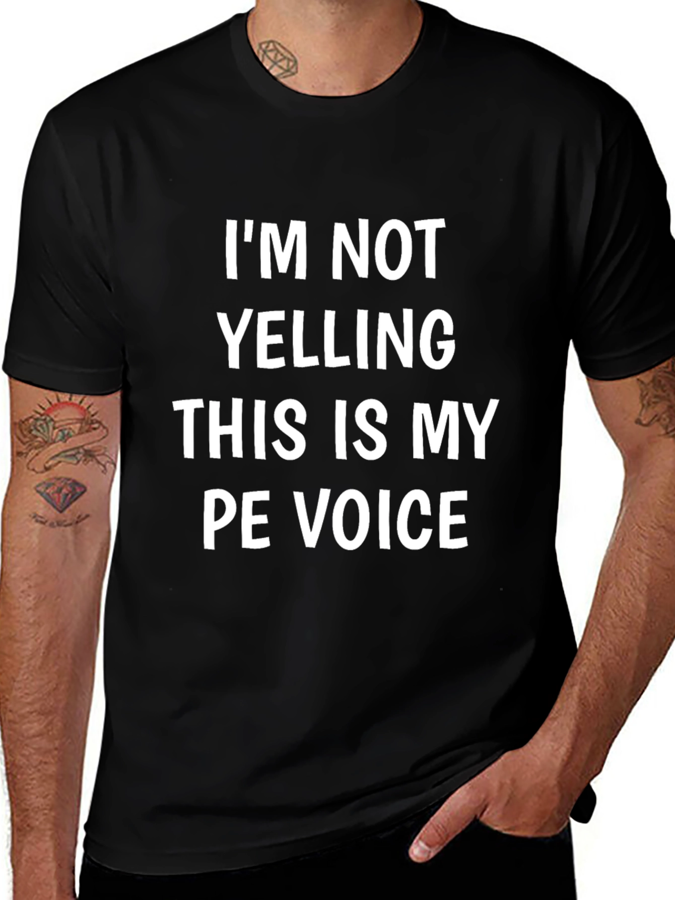 Funny PE Teacher T-Shirt - Im Not Yelling