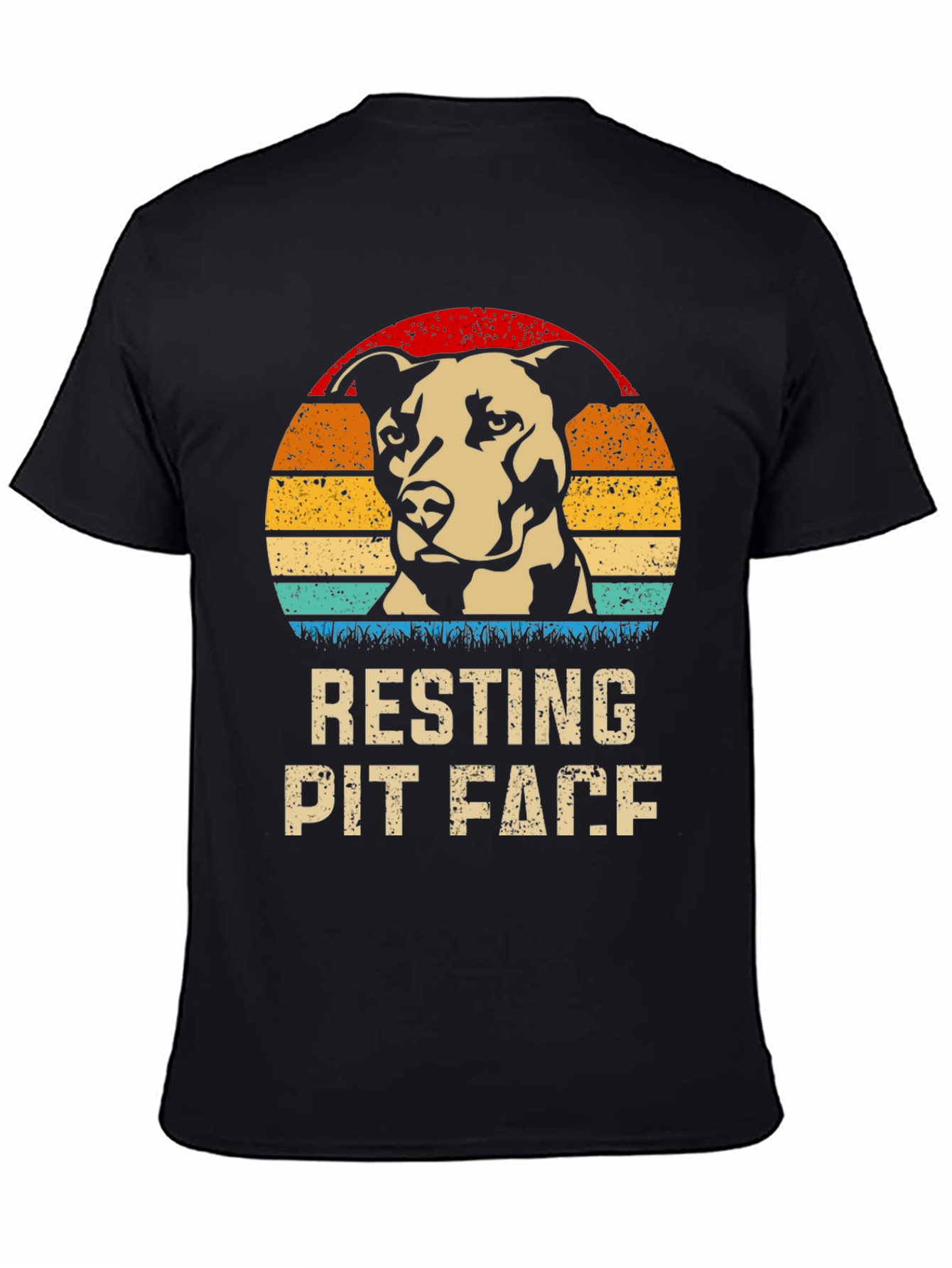 Resting Pit Face T-Shirt Dog Lover Tee