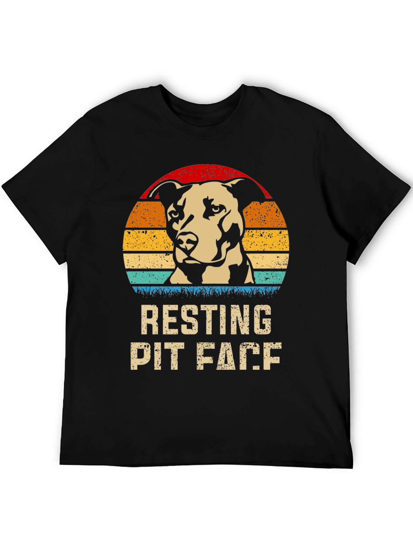 Resting Pit Face T-Shirt Dog Lover Tee
