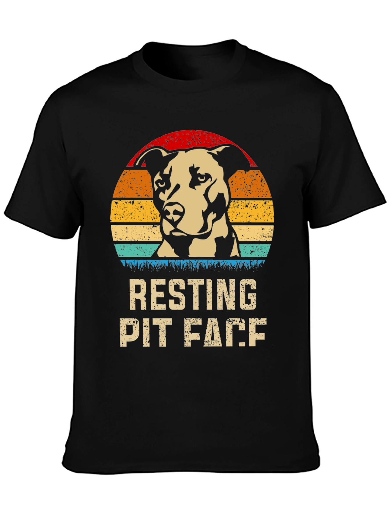 Resting Pit Face T-Shirt Dog Lover Tee