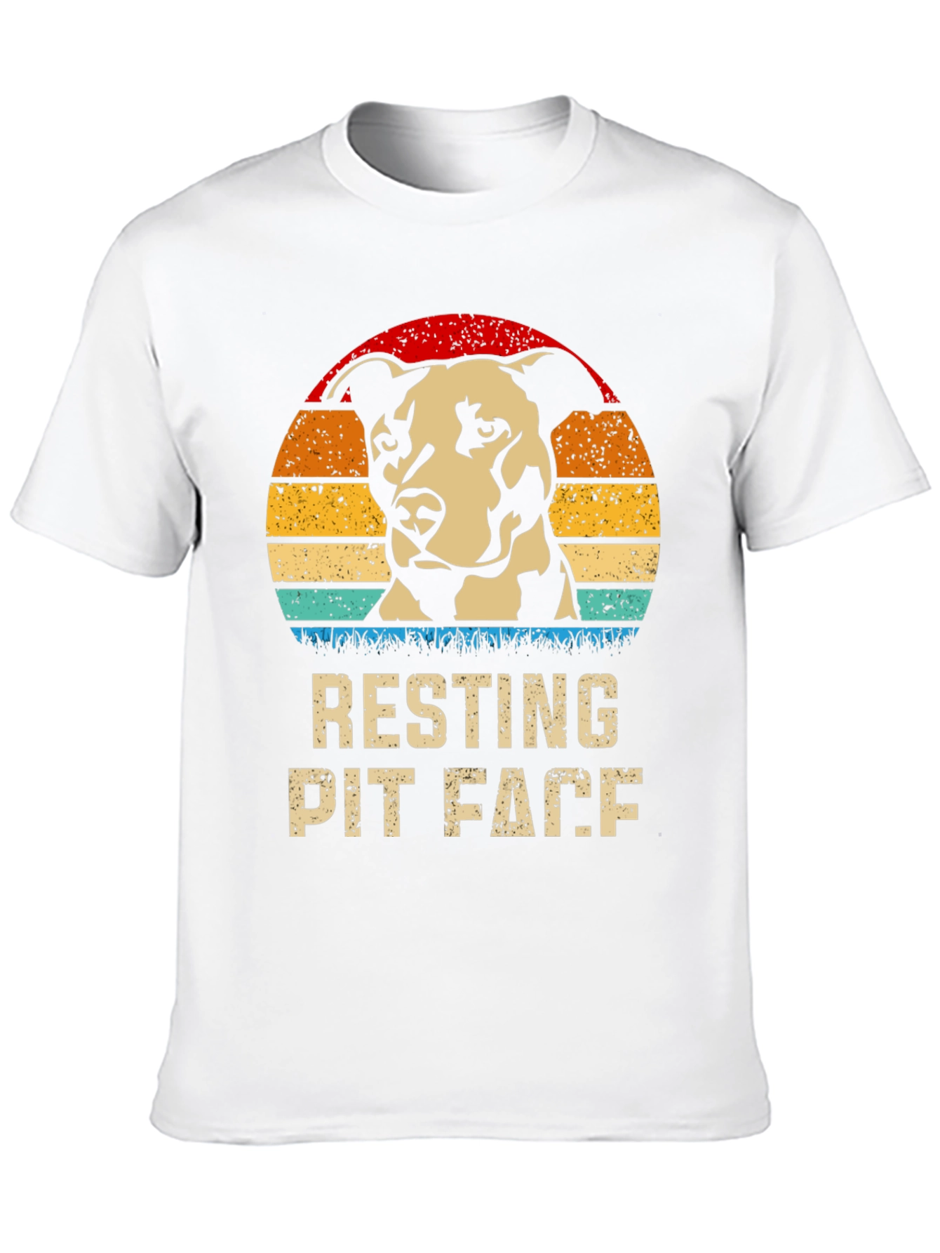 Resting Pit Face T-Shirt Dog Lover Tee