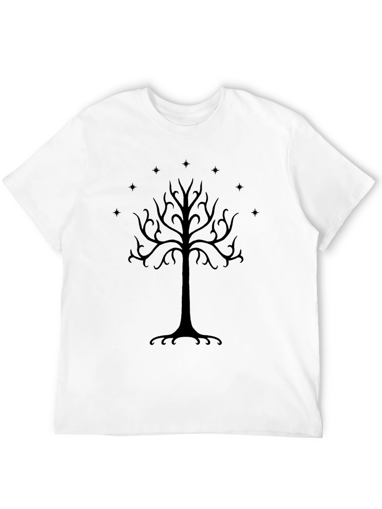 LOTR White Tree of Gondor Black T-Shirt