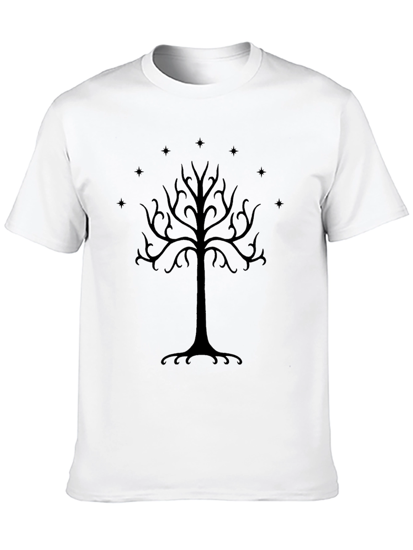 LOTR White Tree of Gondor Black T-Shirt