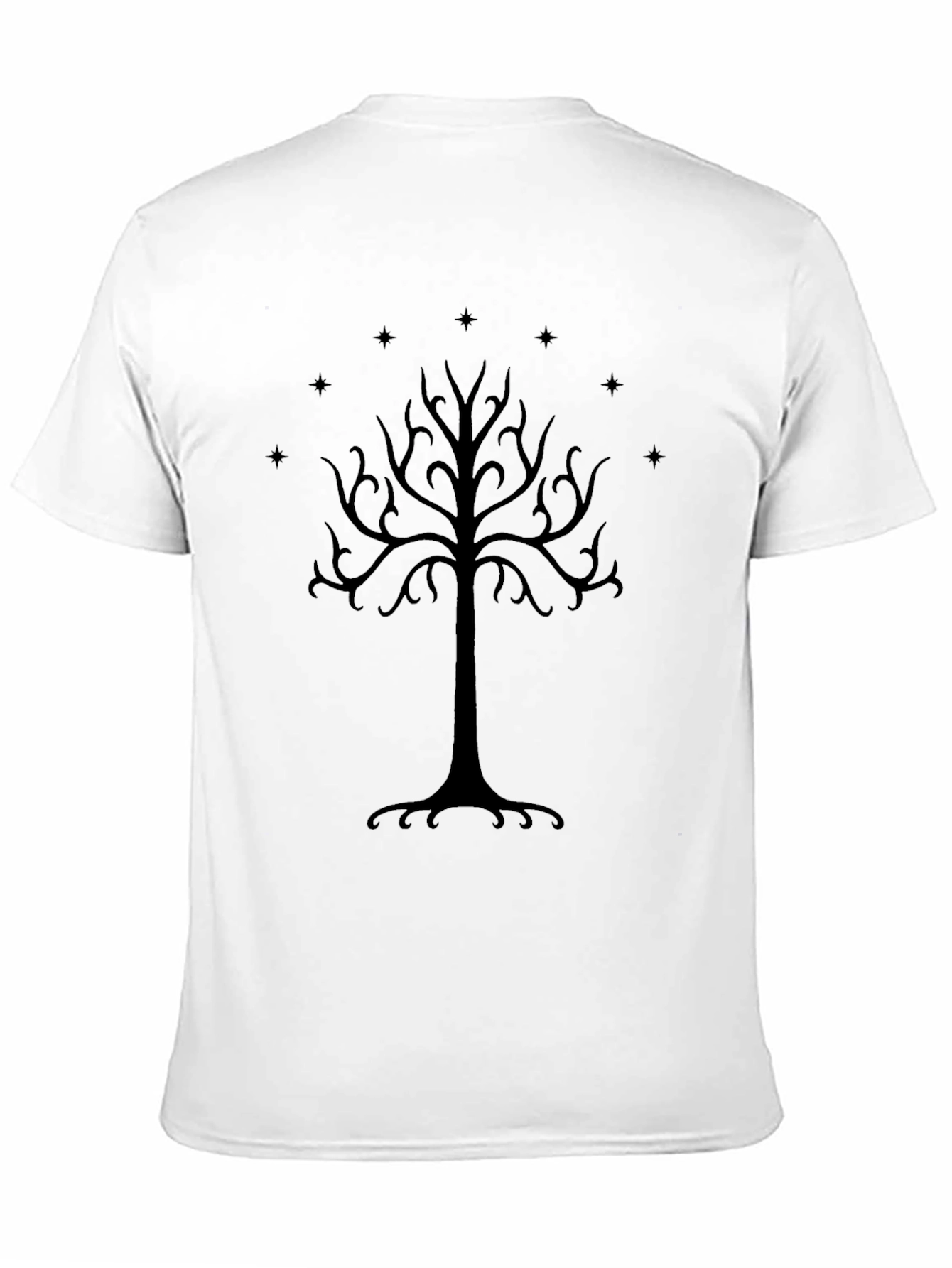 LOTR White Tree of Gondor Black T-Shirt