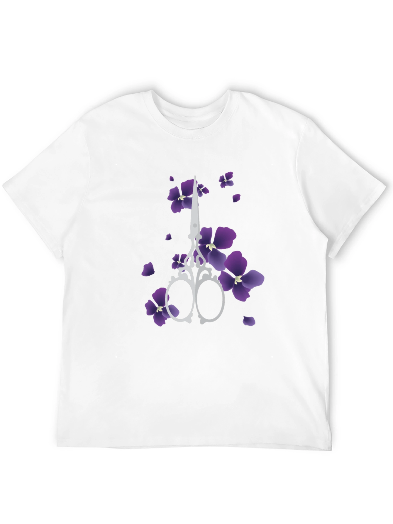 Floral Scissors Graphic Tee
