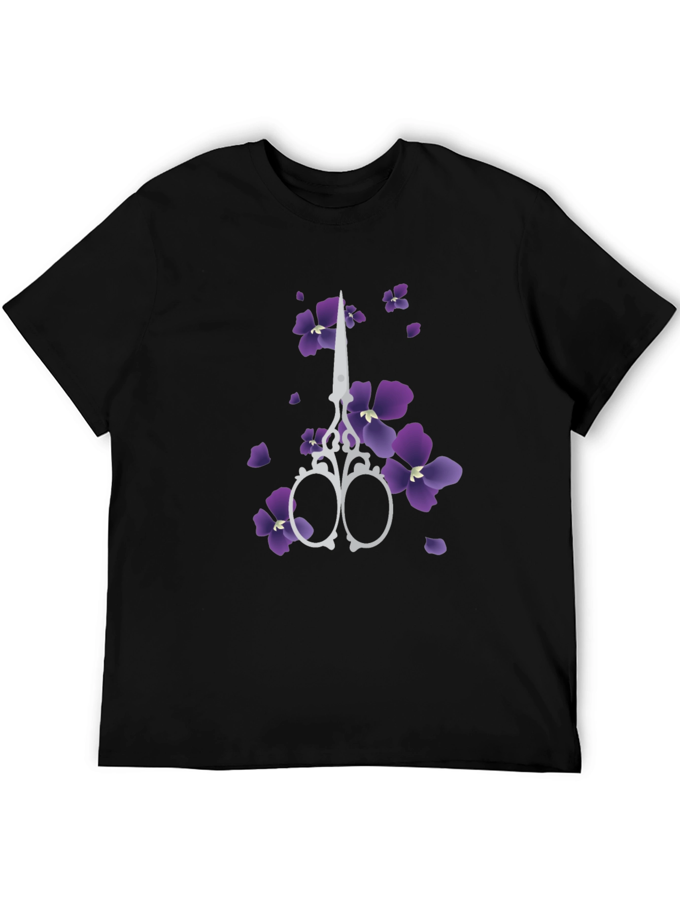 Floral Scissors Graphic Tee
