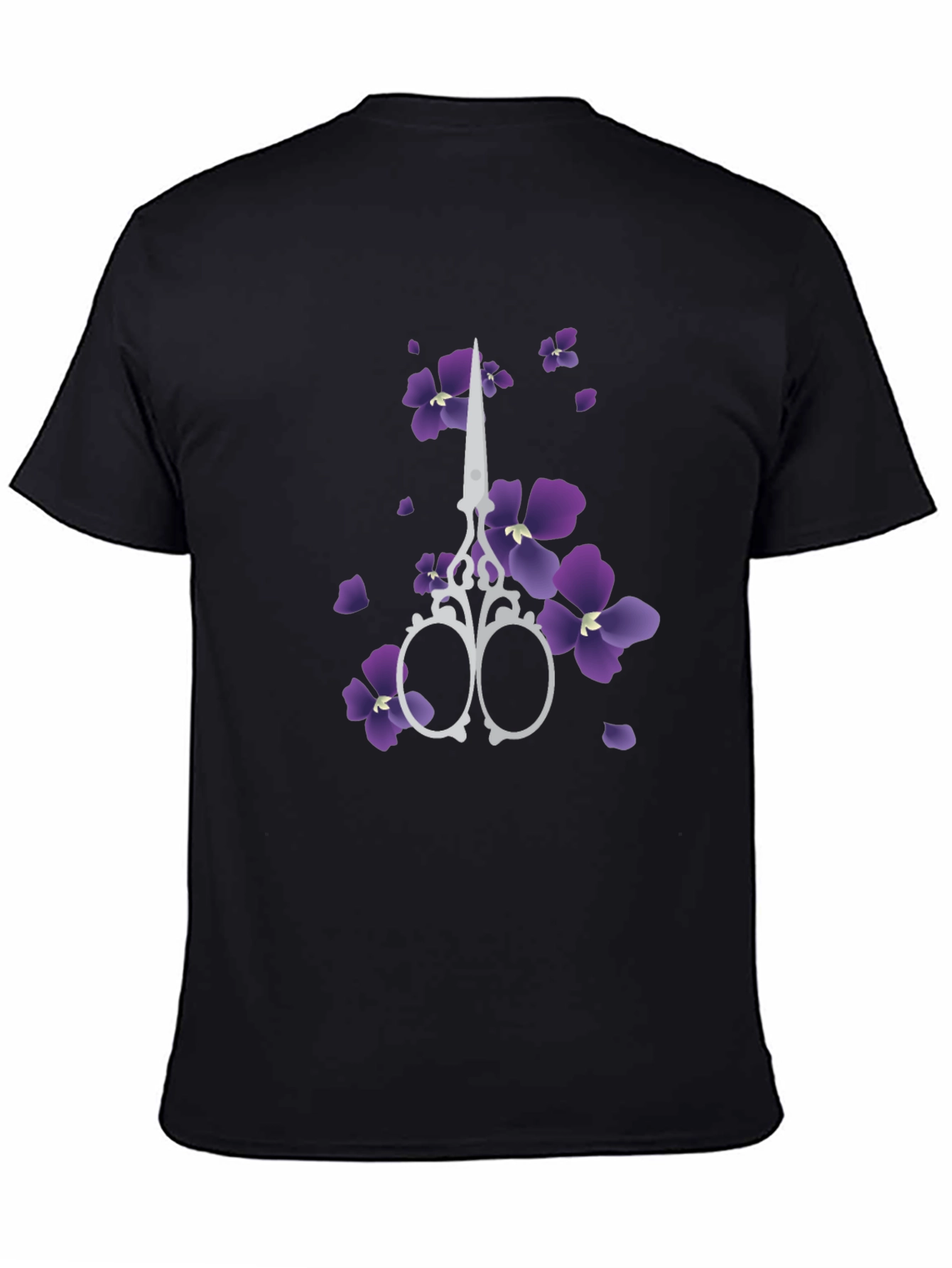 Floral Scissors Graphic Tee