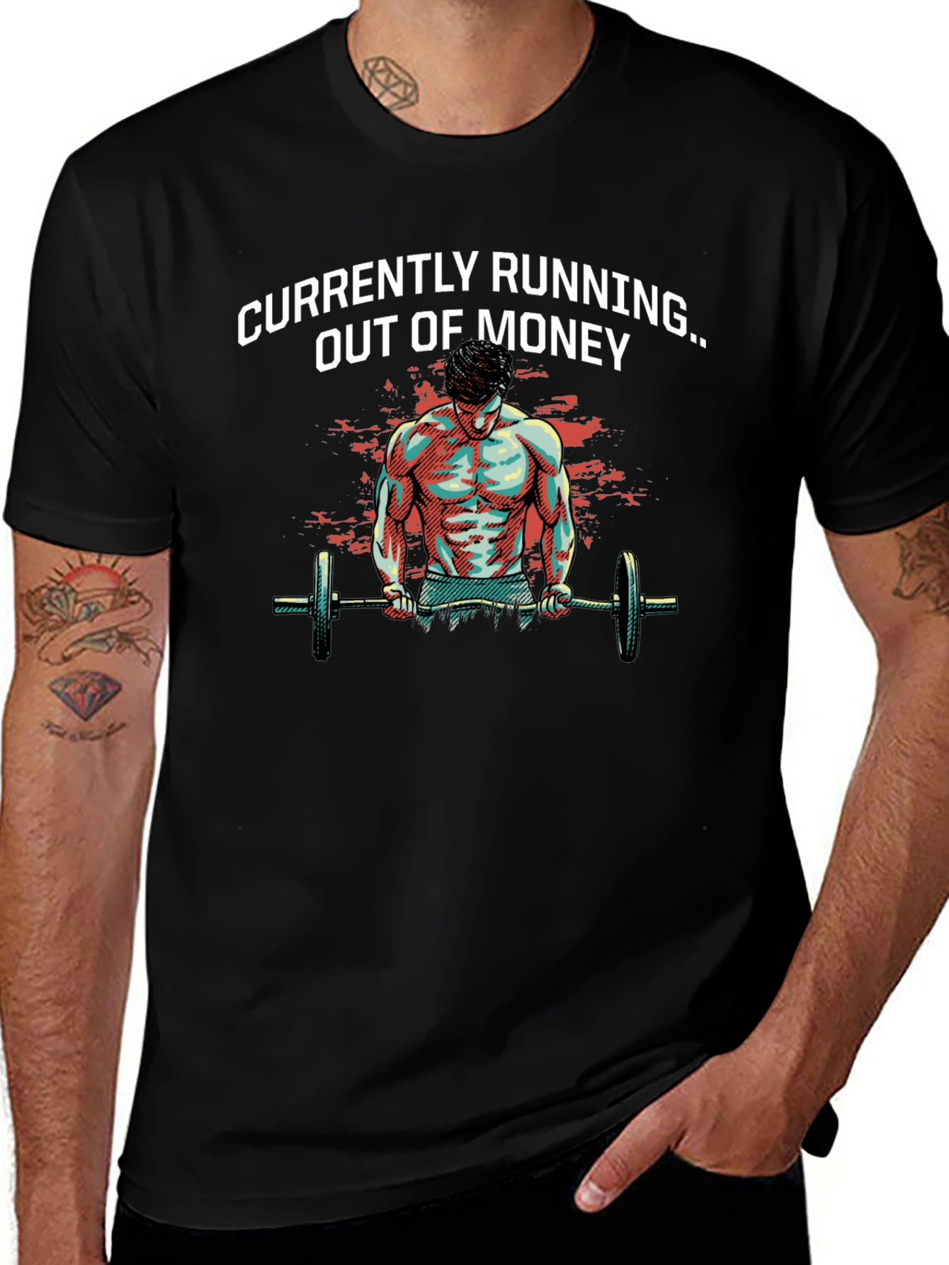 Running Out of Money Gym T-Shirt