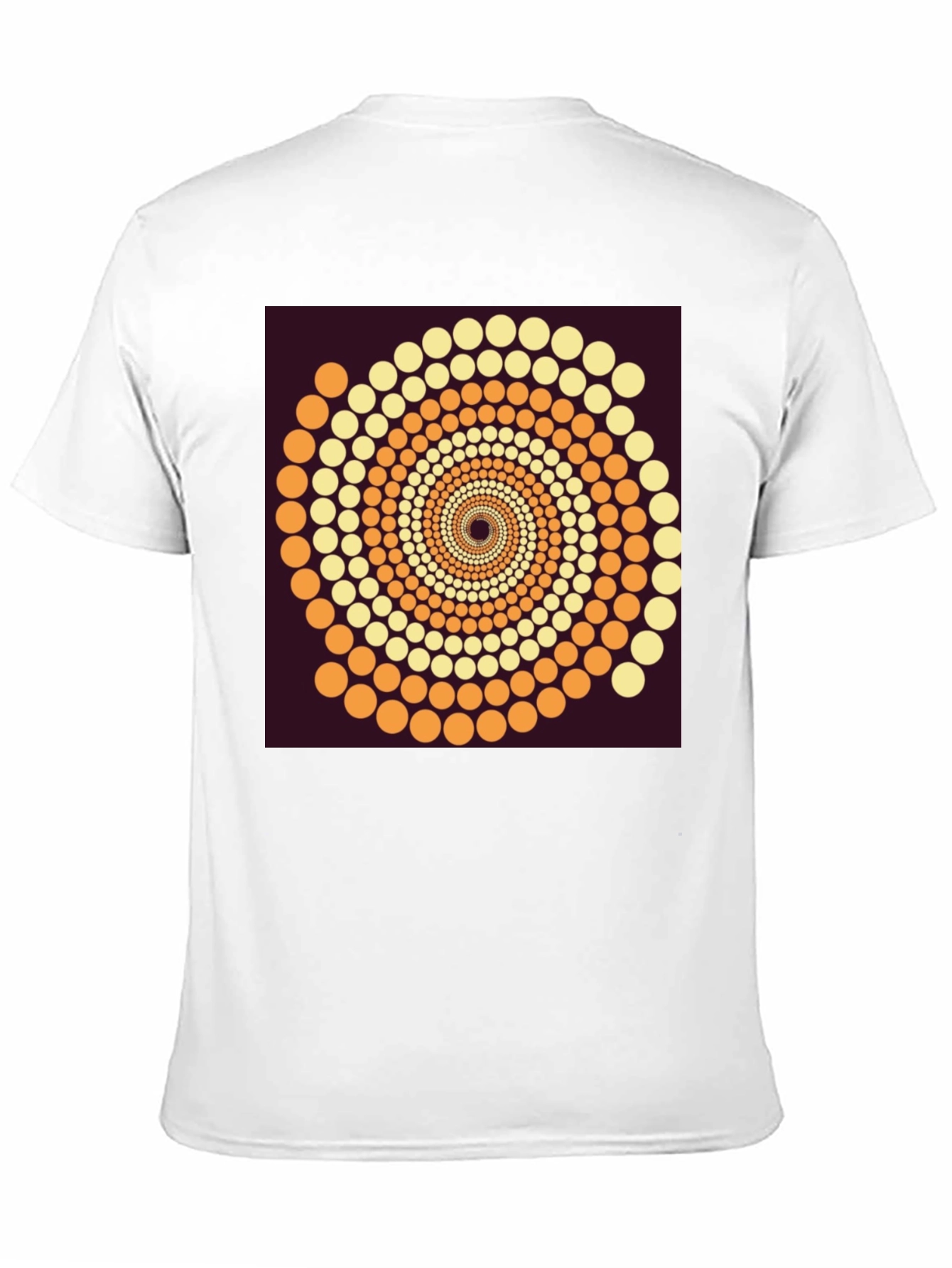 Abstract Dot Swirl Graphic Black T-Shirt