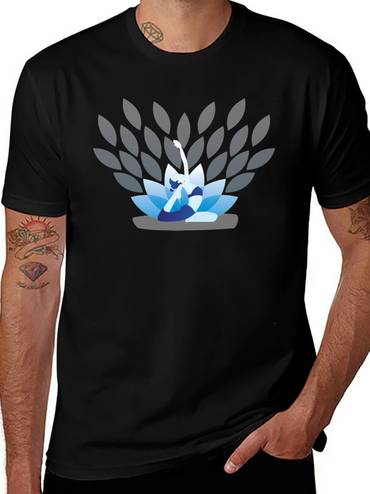 Lotus Yoga Pose Graphic T-Shirt