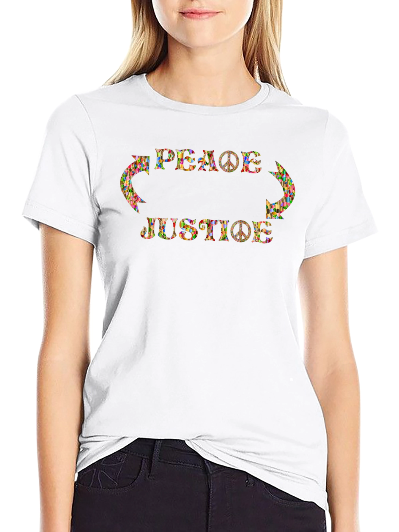 Peace & Justice Graphic Tee - Hippie Style