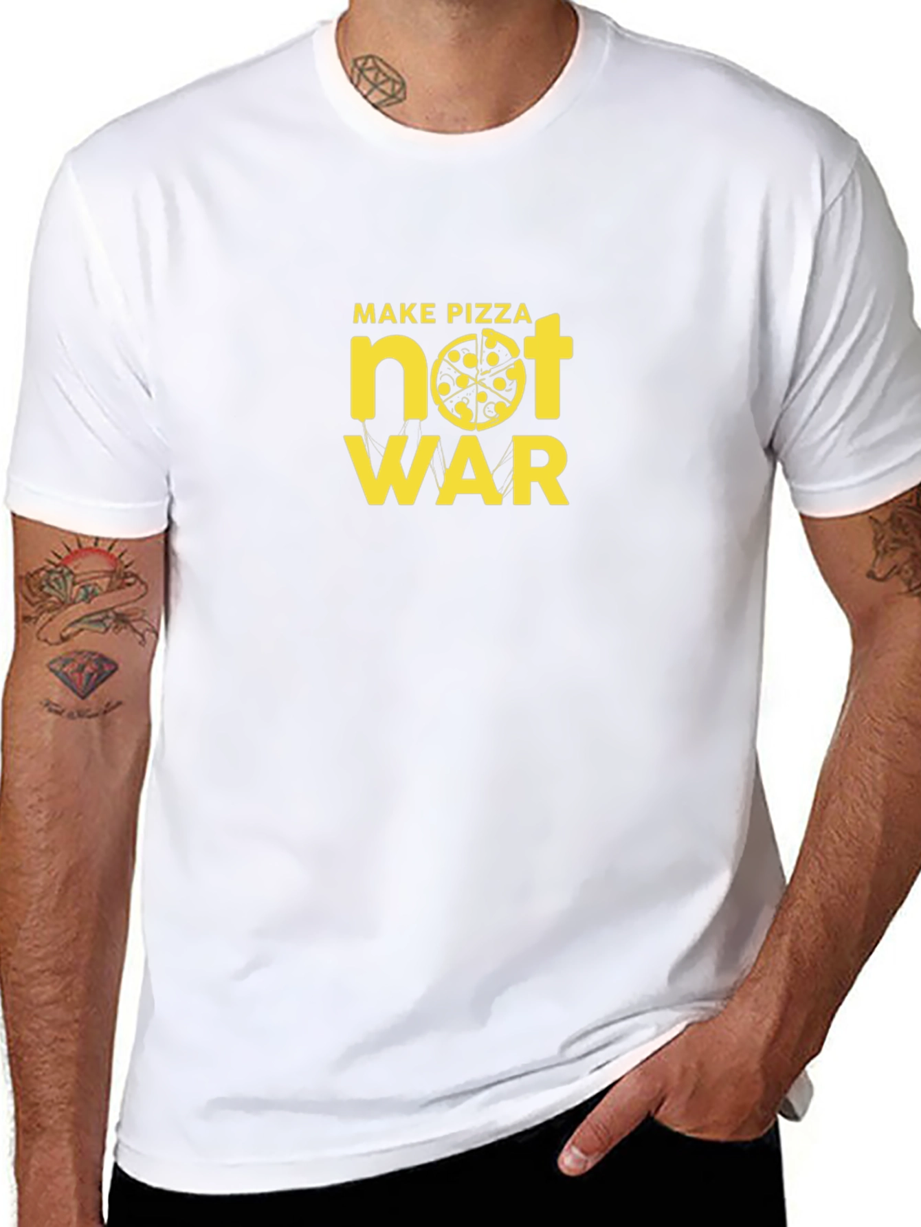 Make Pizza Not War Graphic Tee