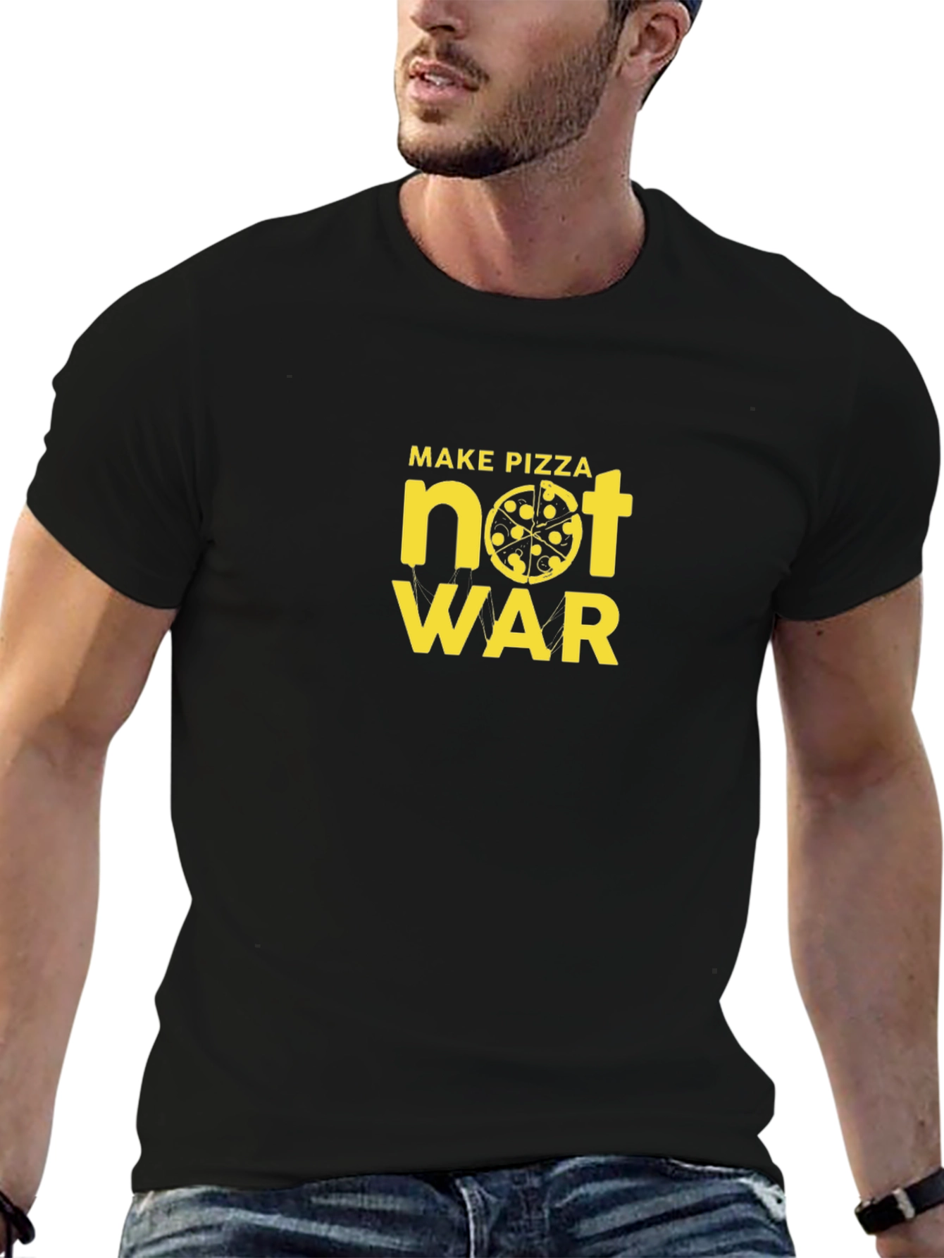 Make Pizza Not War Graphic Tee