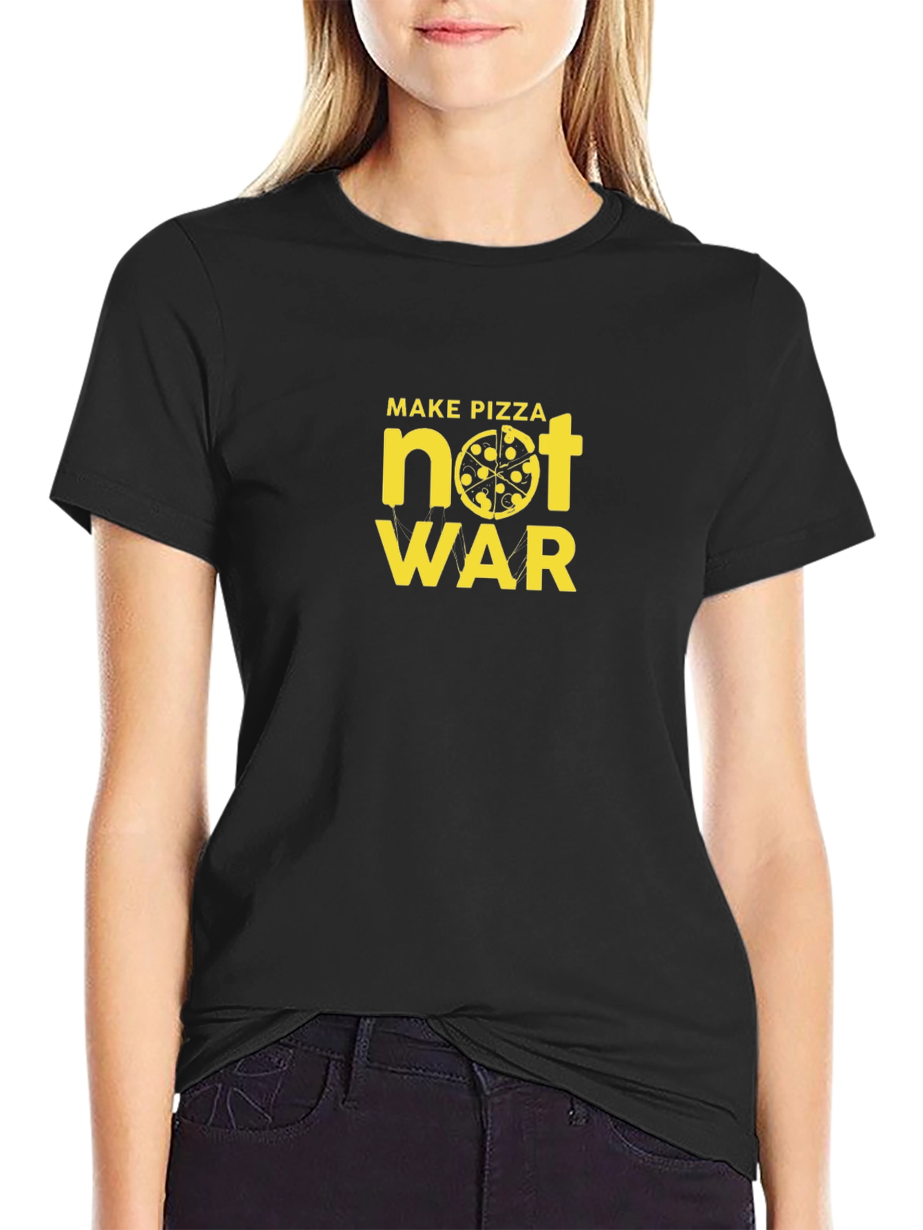 Make Pizza Not War Graphic Tee