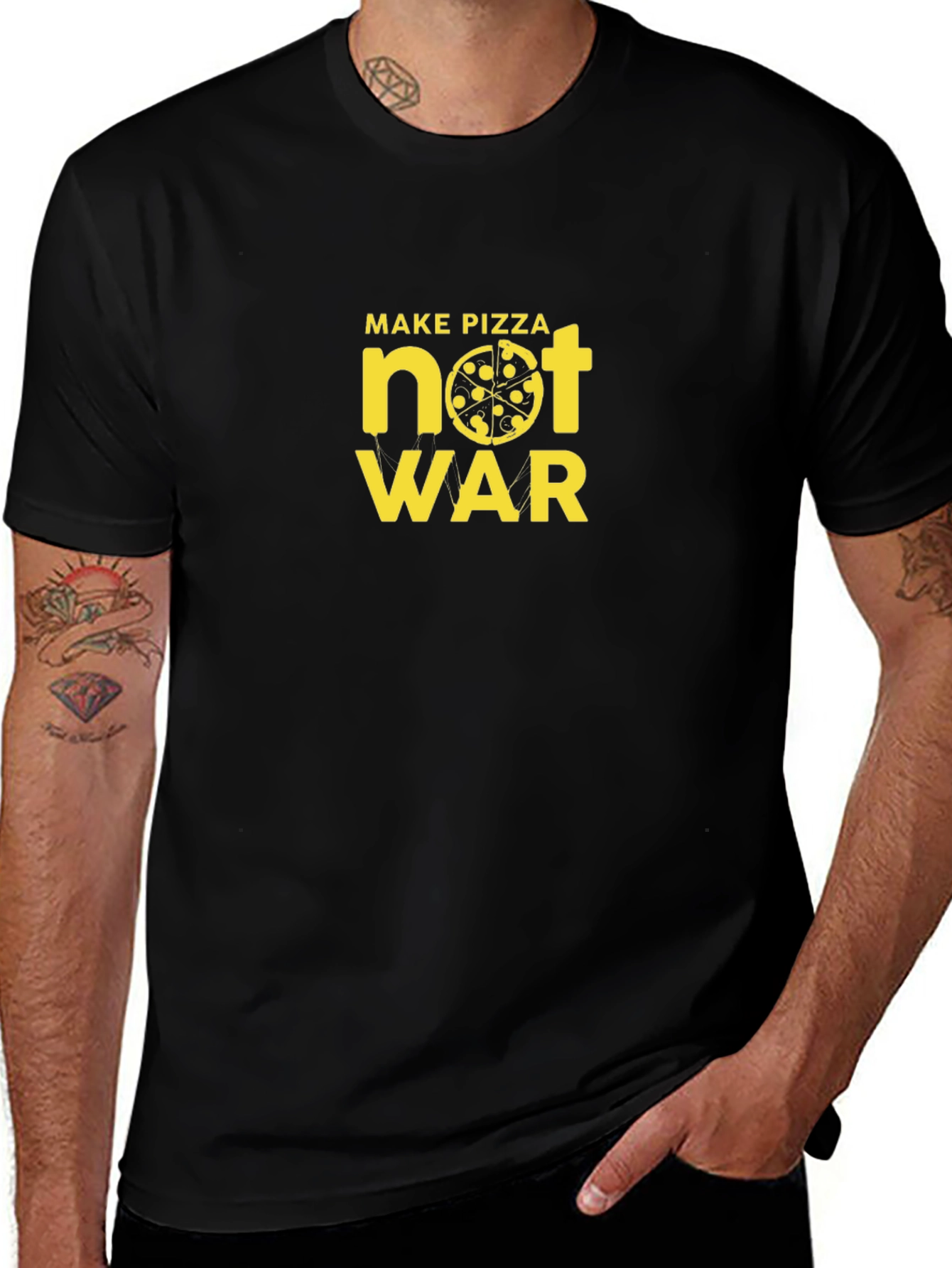 Make Pizza Not War Graphic Tee