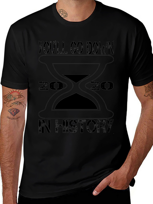 2020 History T-Shirt - Sand Hourglass Design