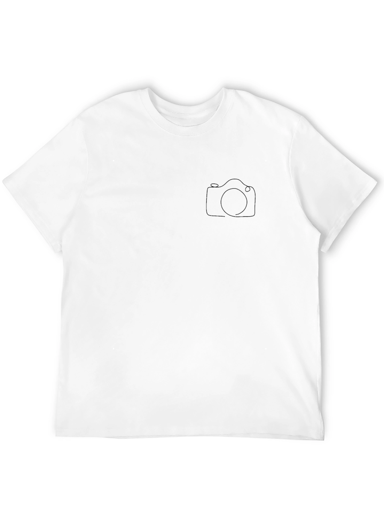 Black Camera Graphic T-Shirt - Casual Style