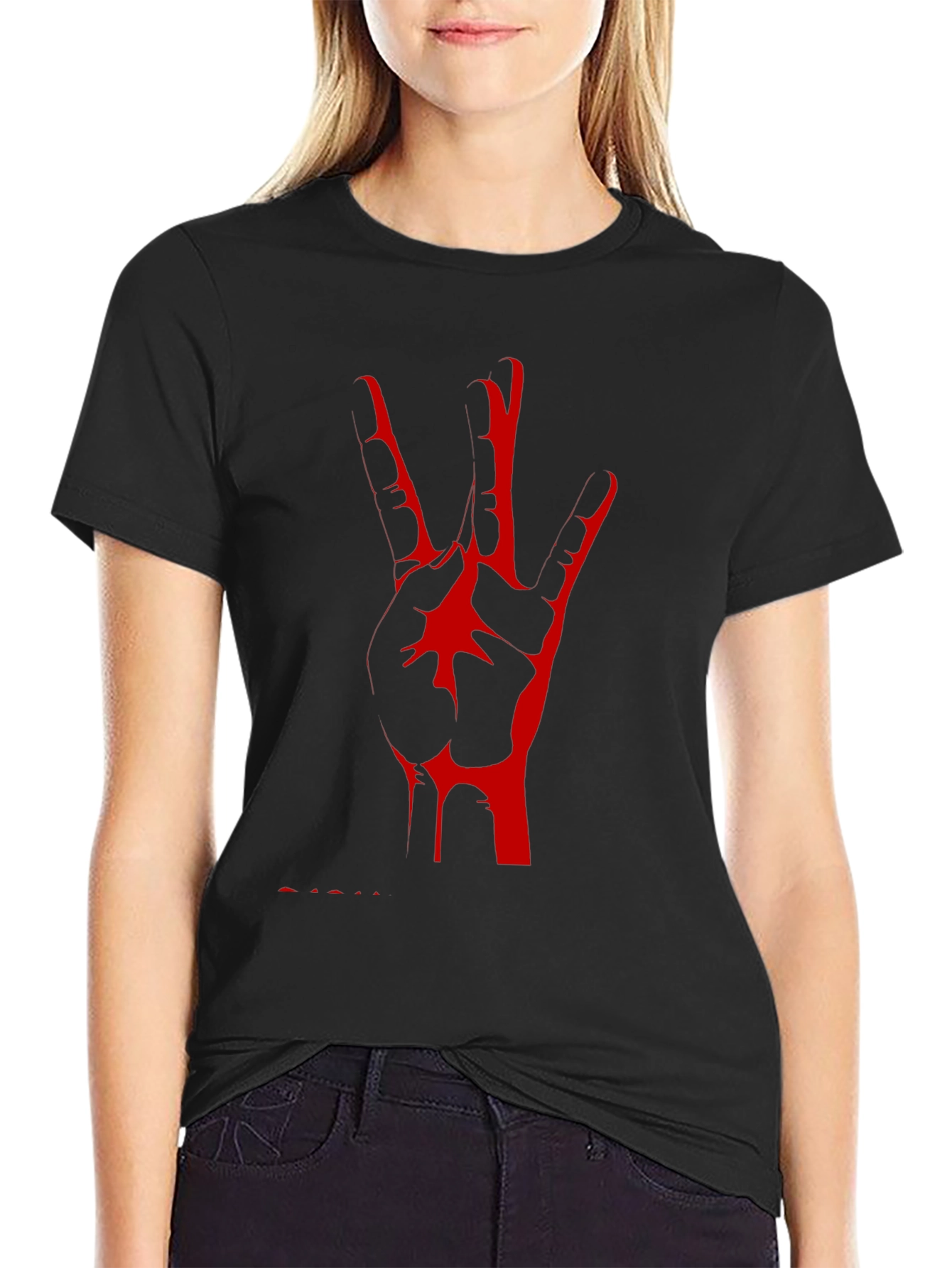 West Coast Hand Sign Black T-Shirt