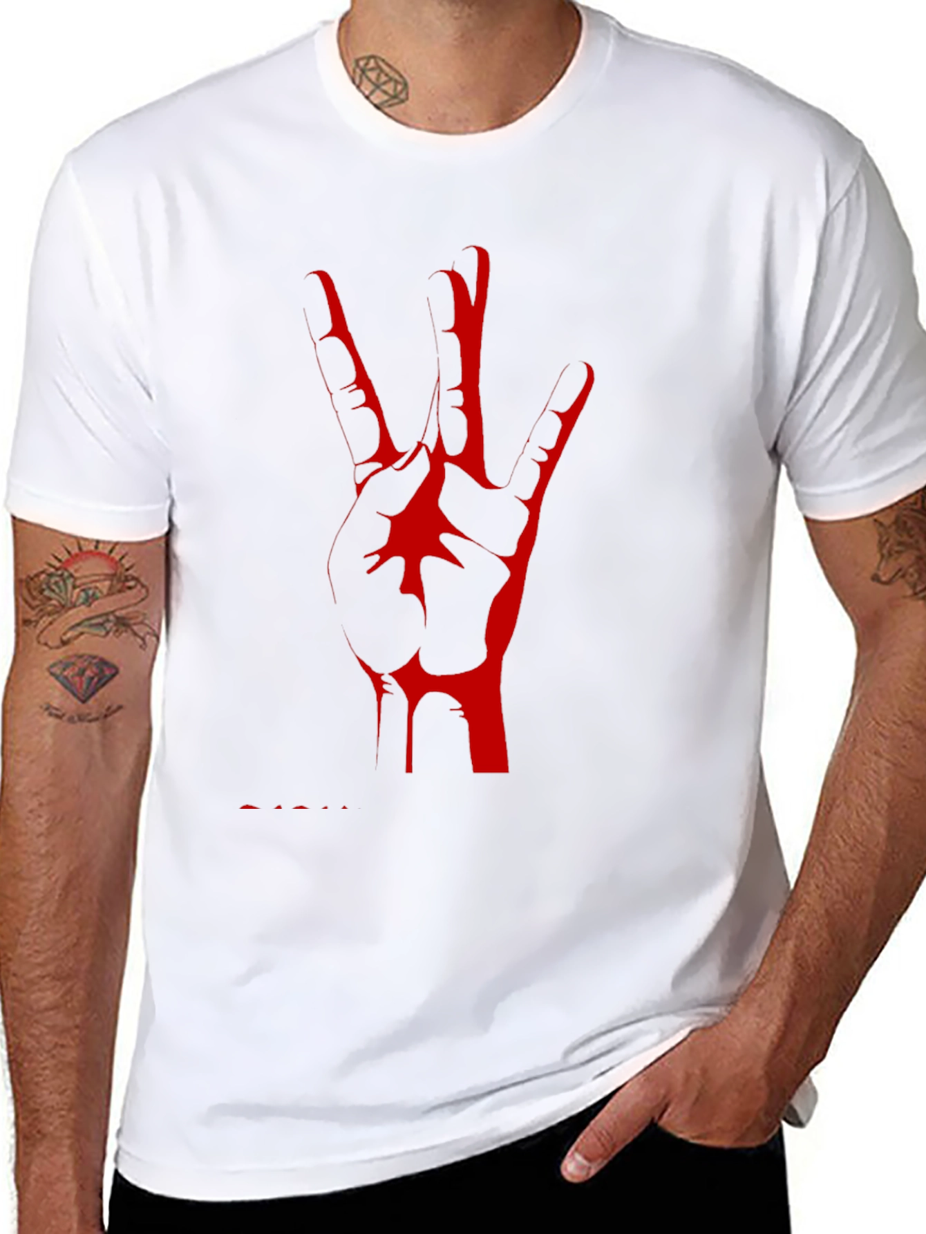 West Coast Hand Sign Black T-Shirt