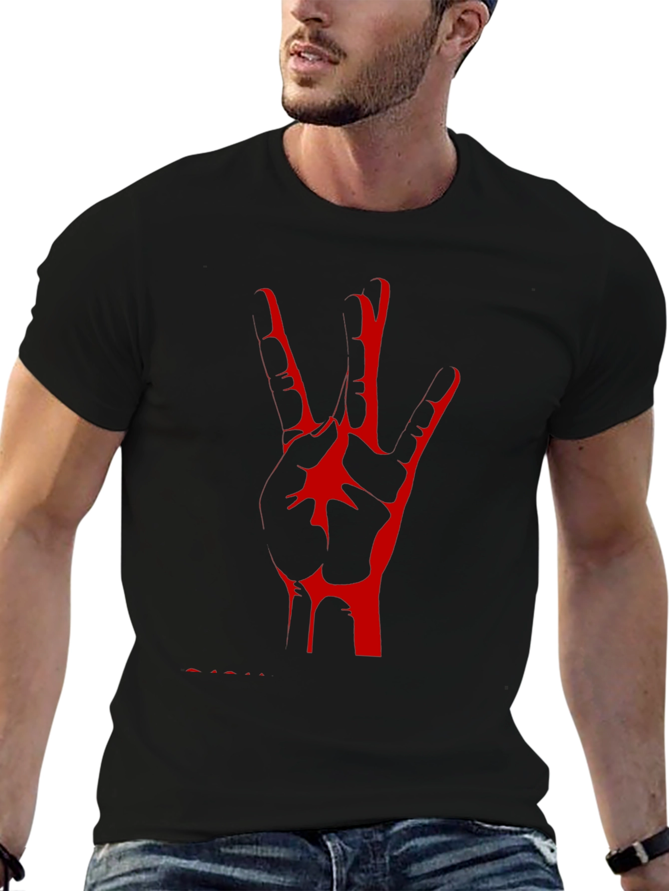 West Coast Hand Sign Black T-Shirt