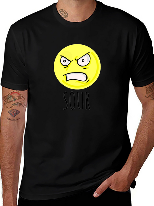 Sour Emoji Graphic T-Shirt - Unisex Cotton Tee