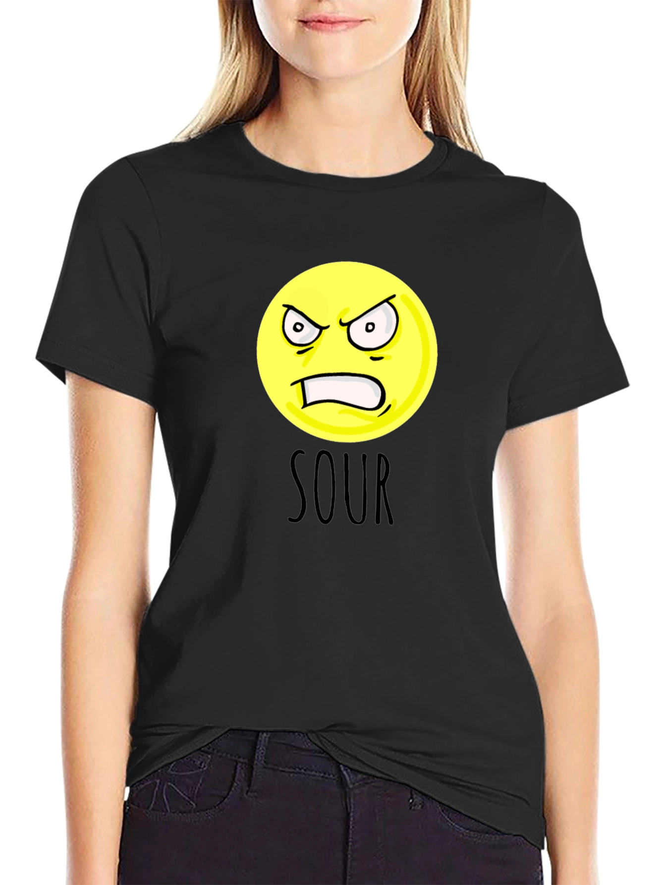 Sour Emoji Graphic T-Shirt - Unisex Cotton Tee