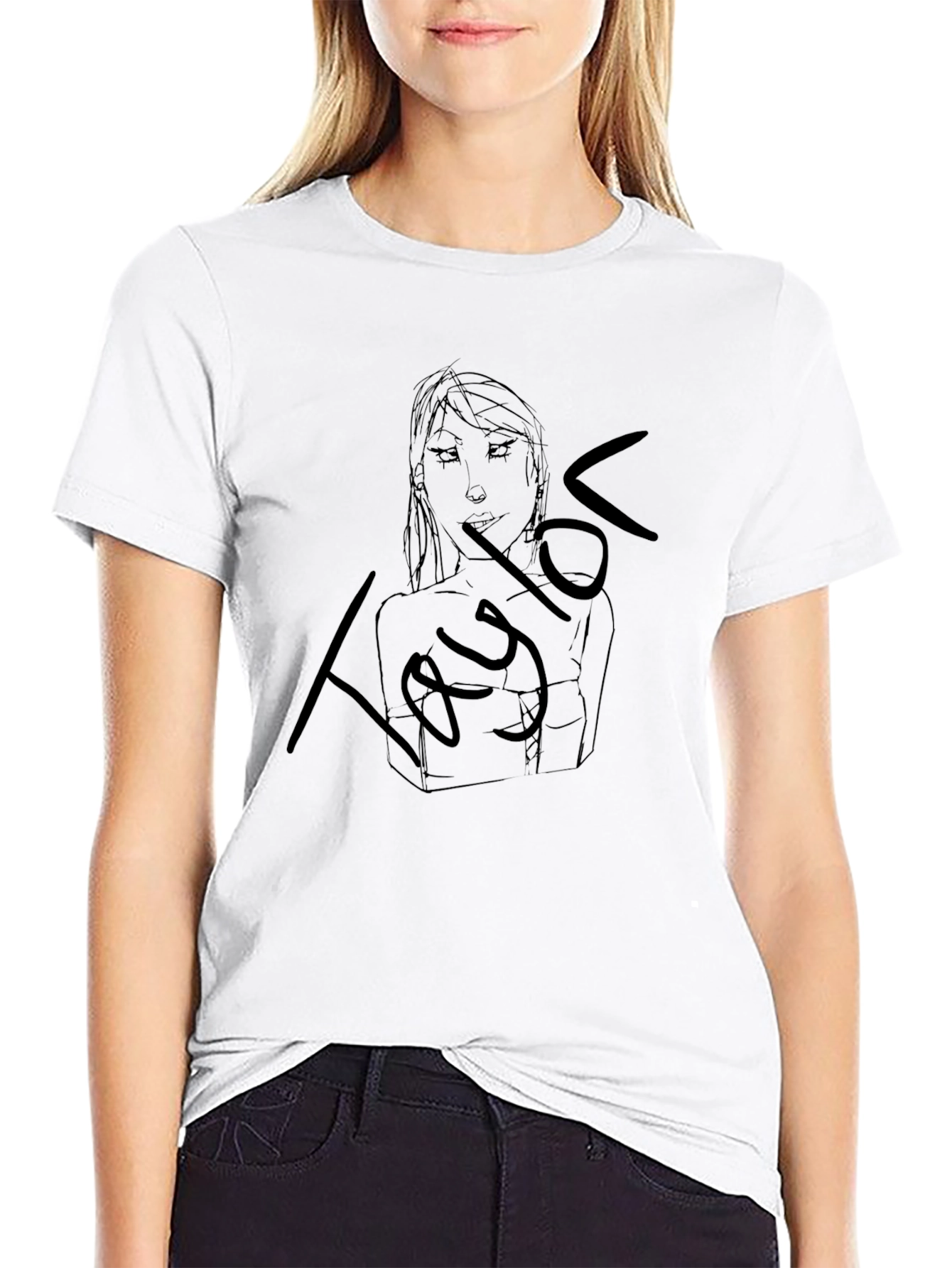 Taylor Sketch Black T-Shirt