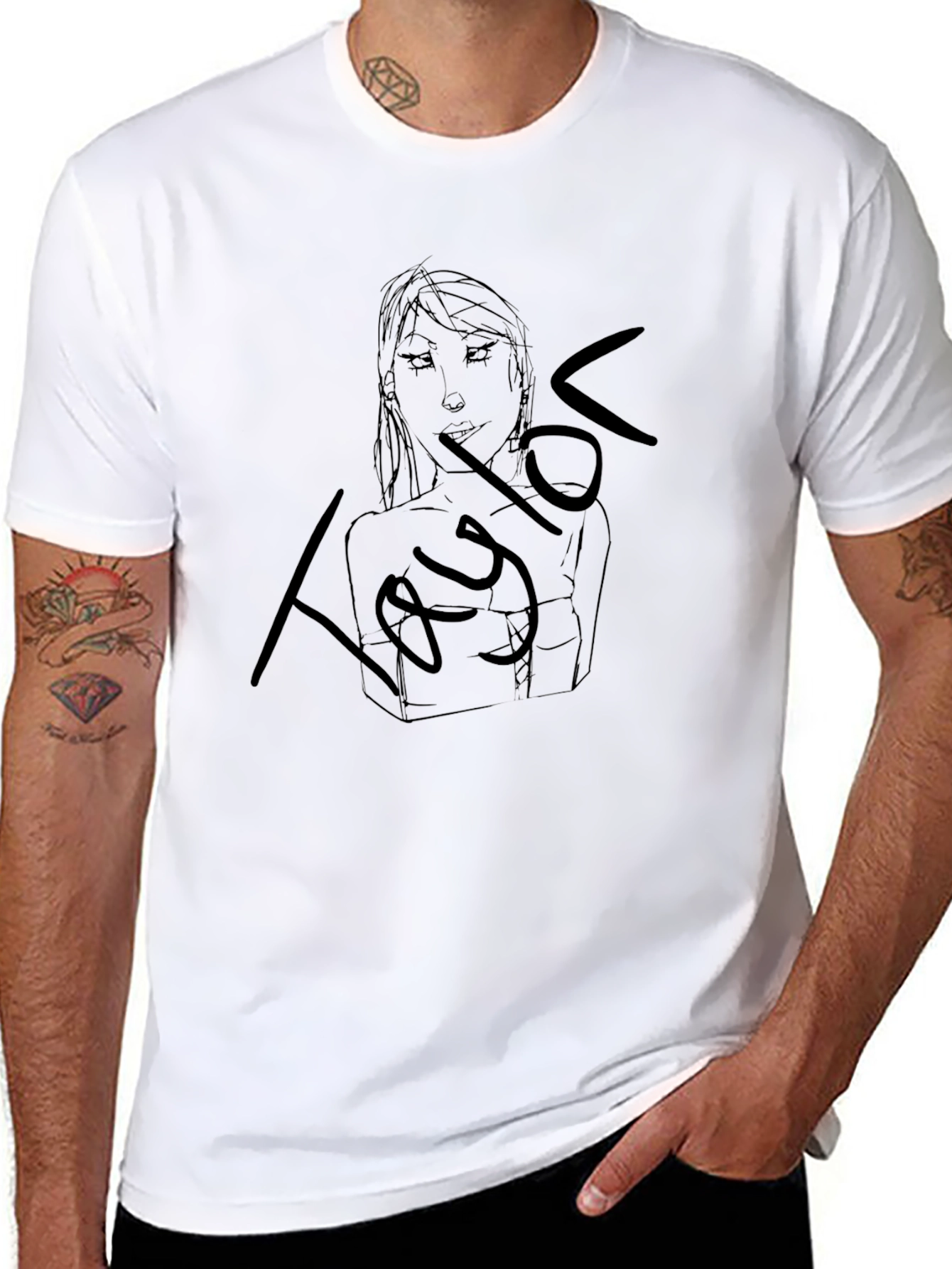 Taylor Sketch Black T-Shirt