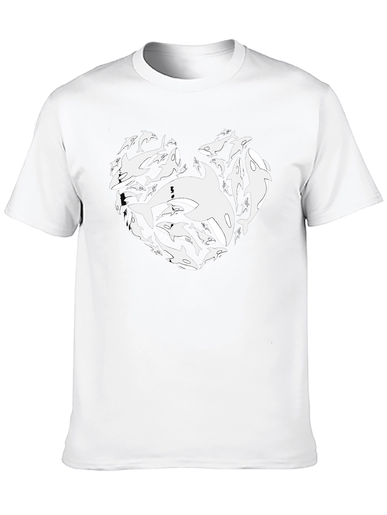 Orca Heart Graphic T-Shirt - Black
