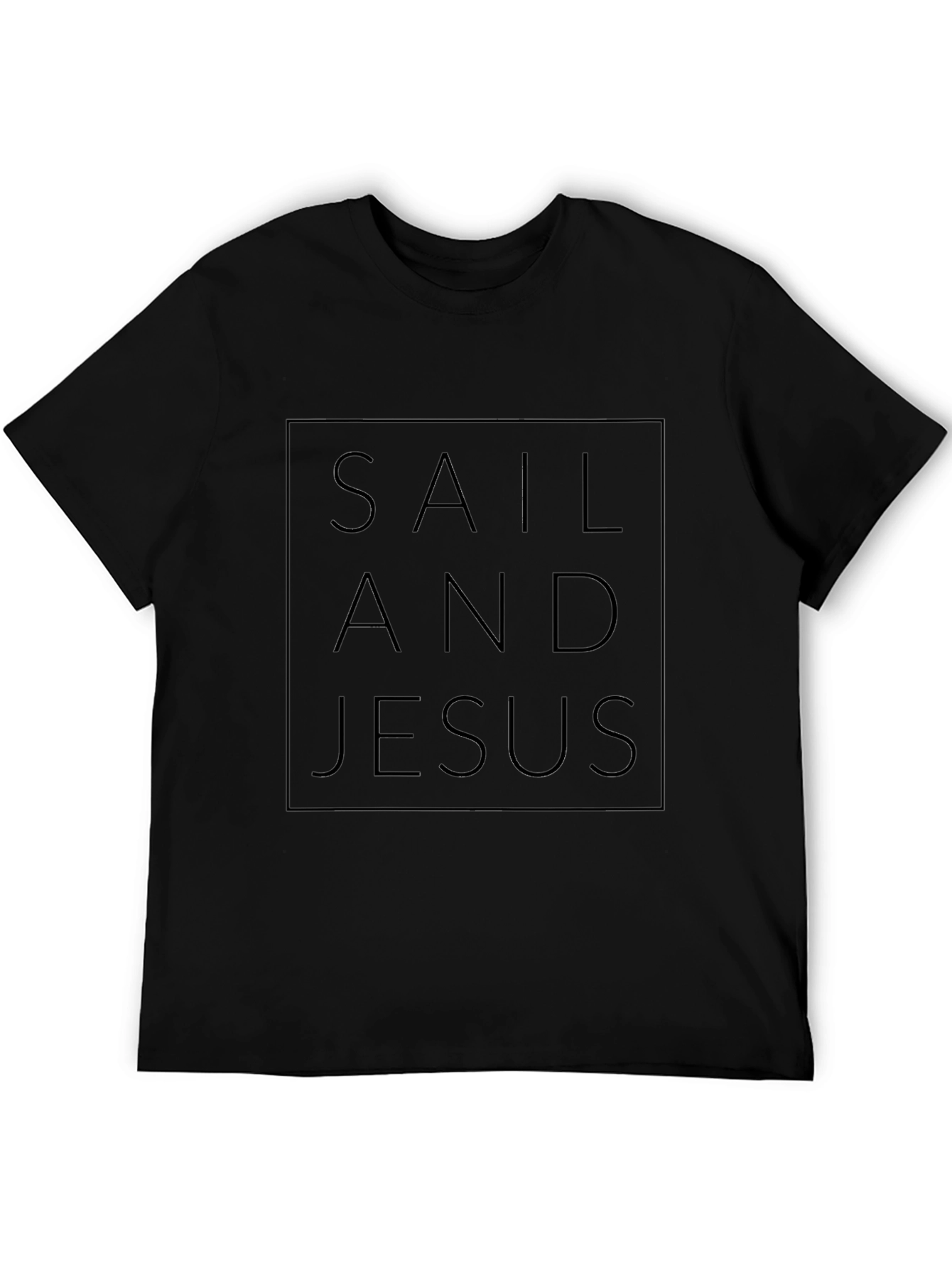 Sail And Jesus Black T-Shirt