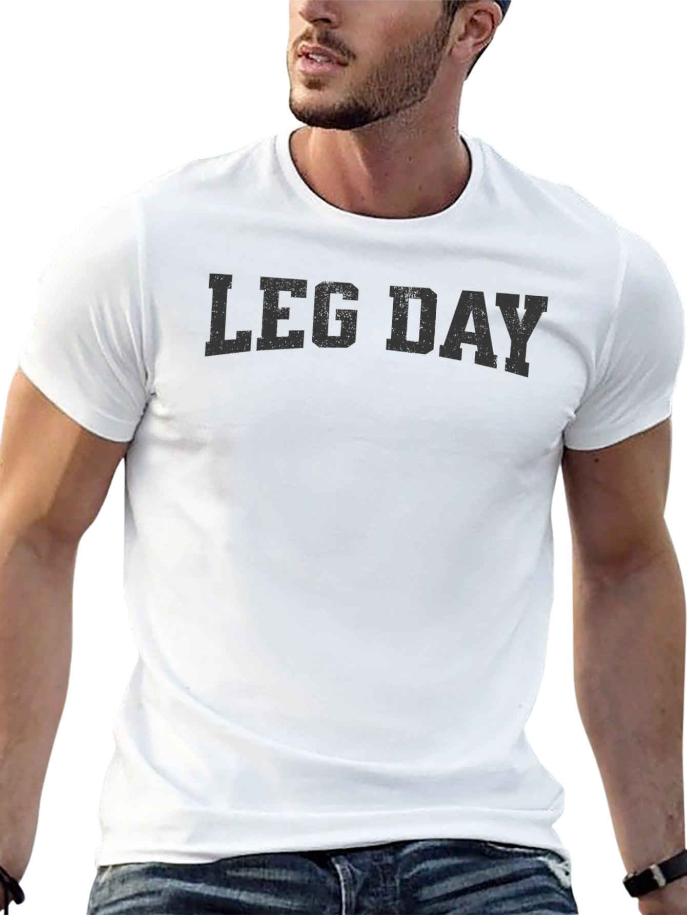 Leg Day Black Graphic Tee for Fitness Enthusiasts