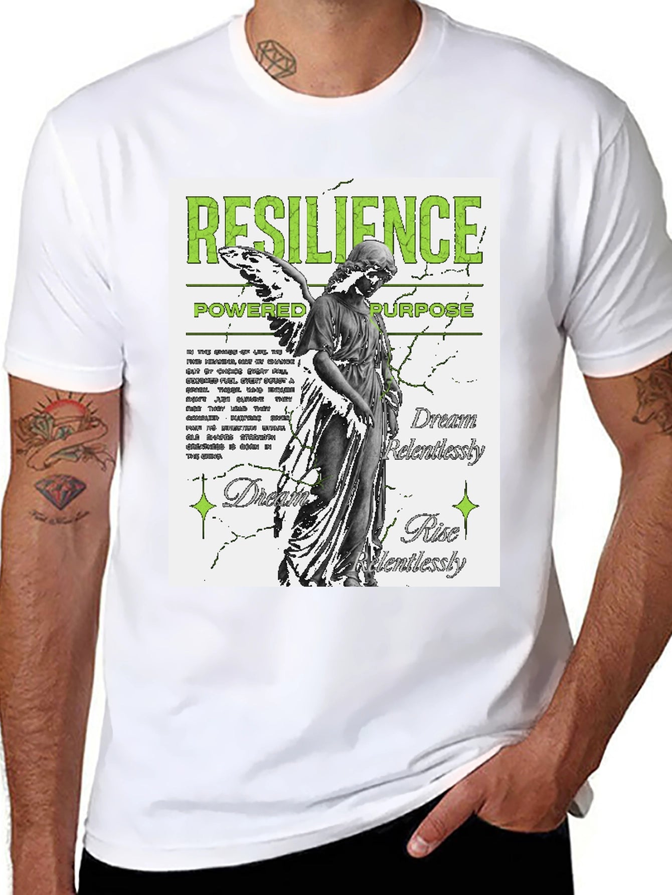 Resilience Angel Graphic Black T-Shirt