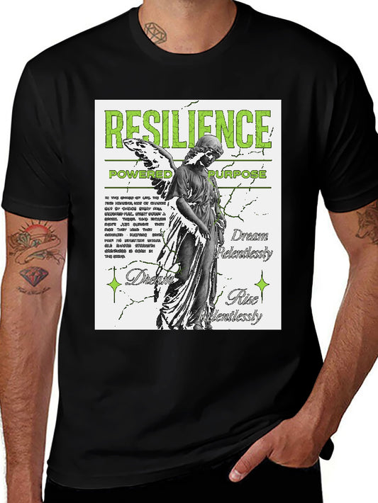 Resilience Angel Graphic Black T-Shirt
