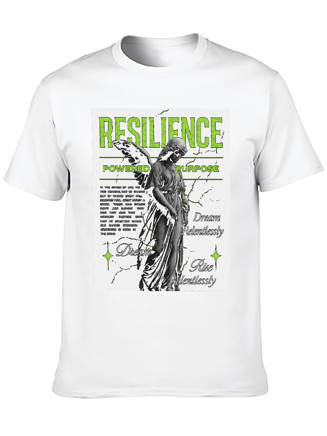 Resilience Angel Graphic Black T-Shirt