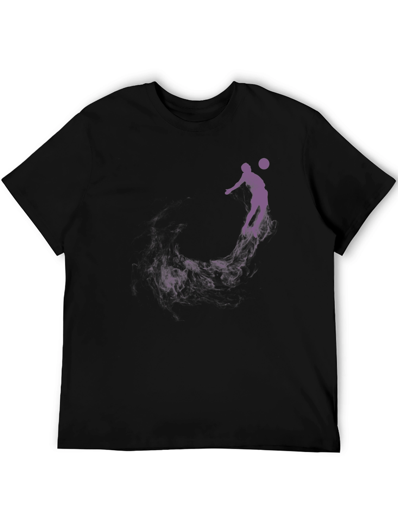 Basketball Silhouette Graphic Tee - Black