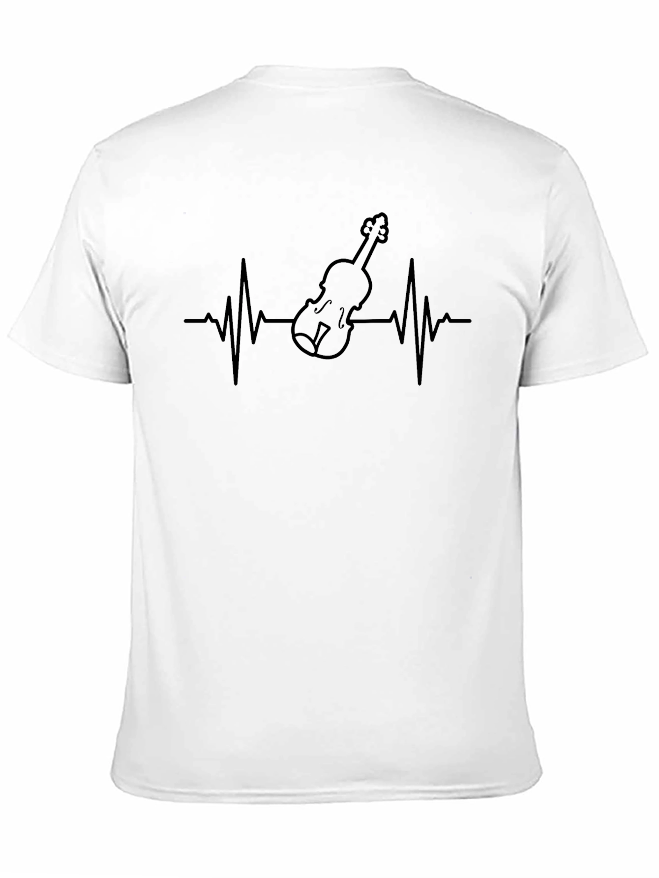 Violin Heartbeat Graphic Tee - Music Lover T-Shirt