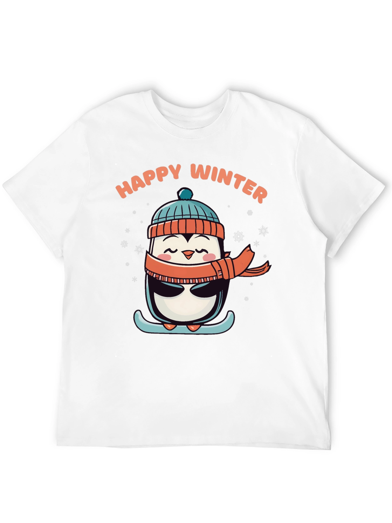 Happy Winter Penguin Graphic Tee