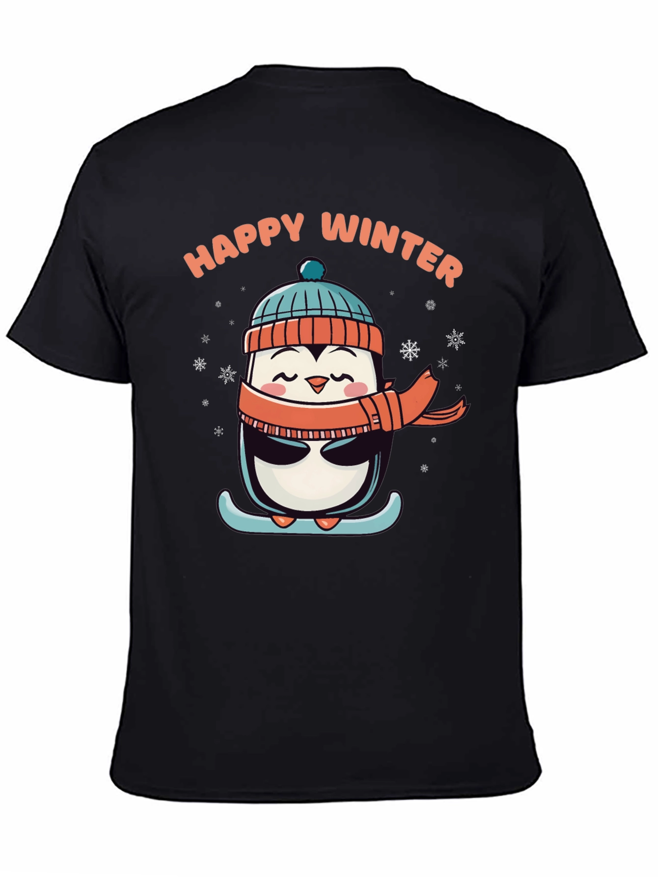 Happy Winter Penguin Graphic Tee
