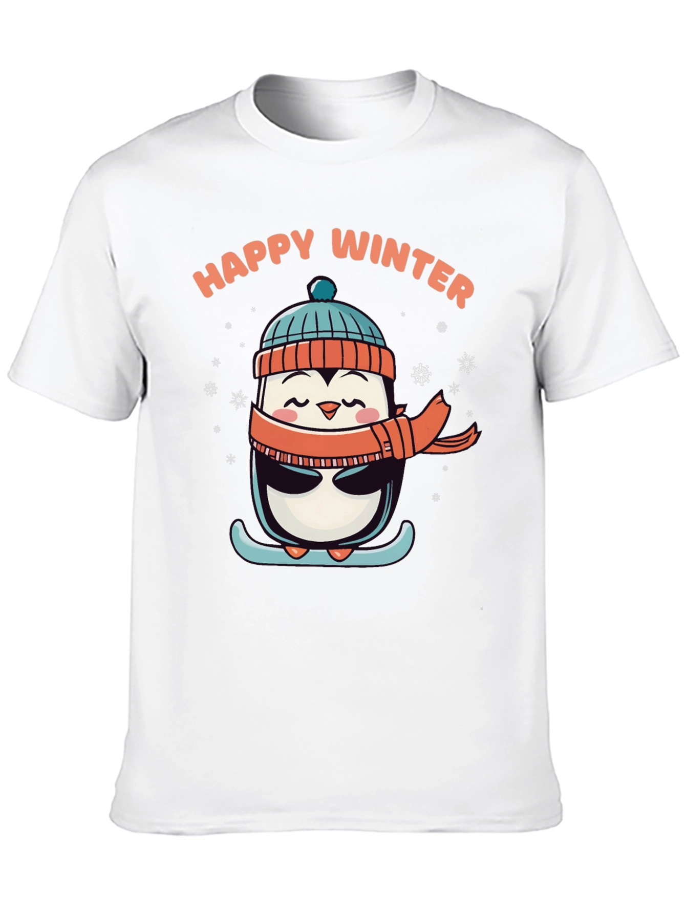 Happy Winter Penguin Graphic Tee