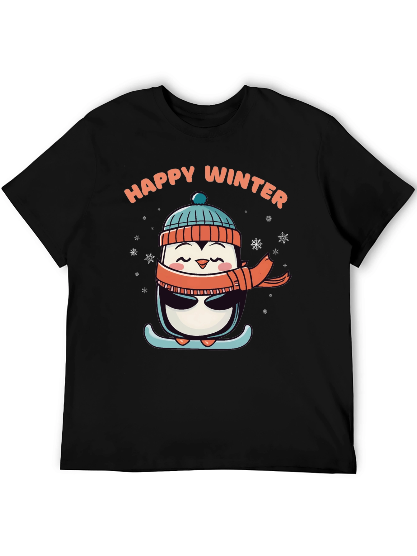Happy Winter Penguin Graphic Tee