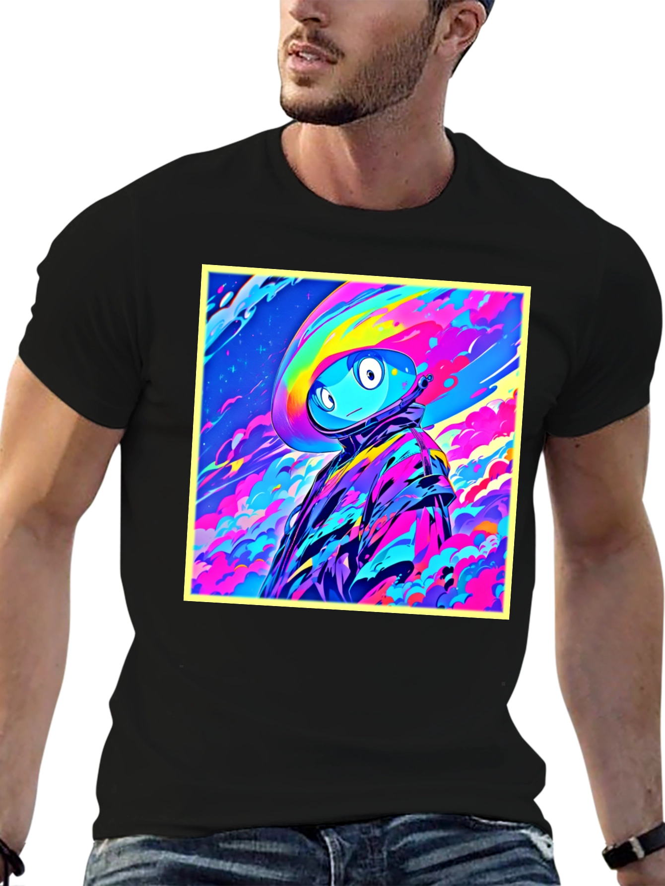 Vibrant Astro Character Graphic Tee