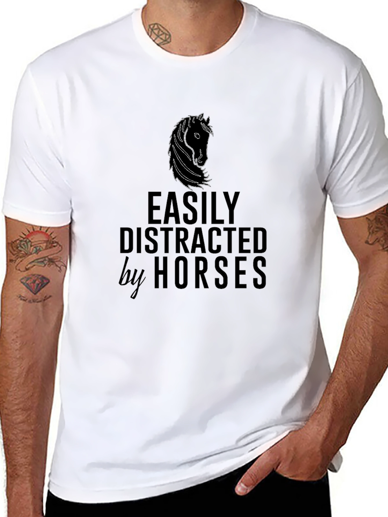 Easily Distracted by Horses Graphic Tee