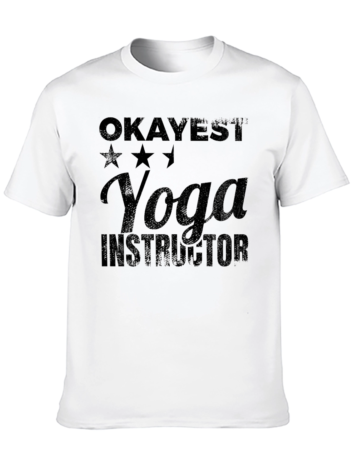 Okayest Yoga Instructor Black T-Shirt