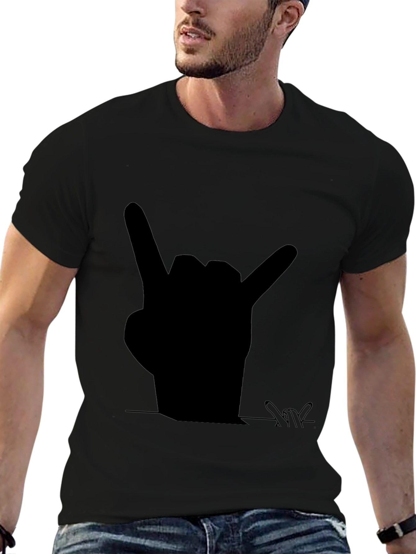 Rock On! Graphic Tee - Bold Black T-Shirt