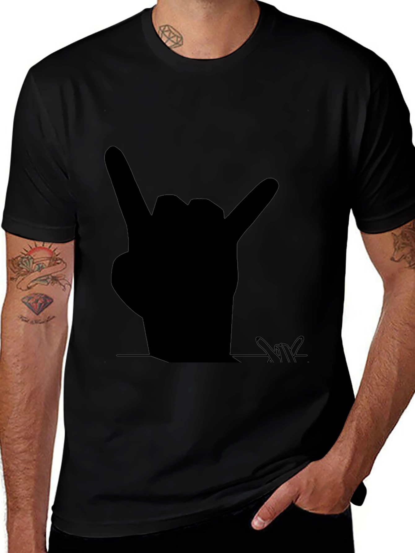 Rock On! Graphic Tee - Bold Black T-Shirt