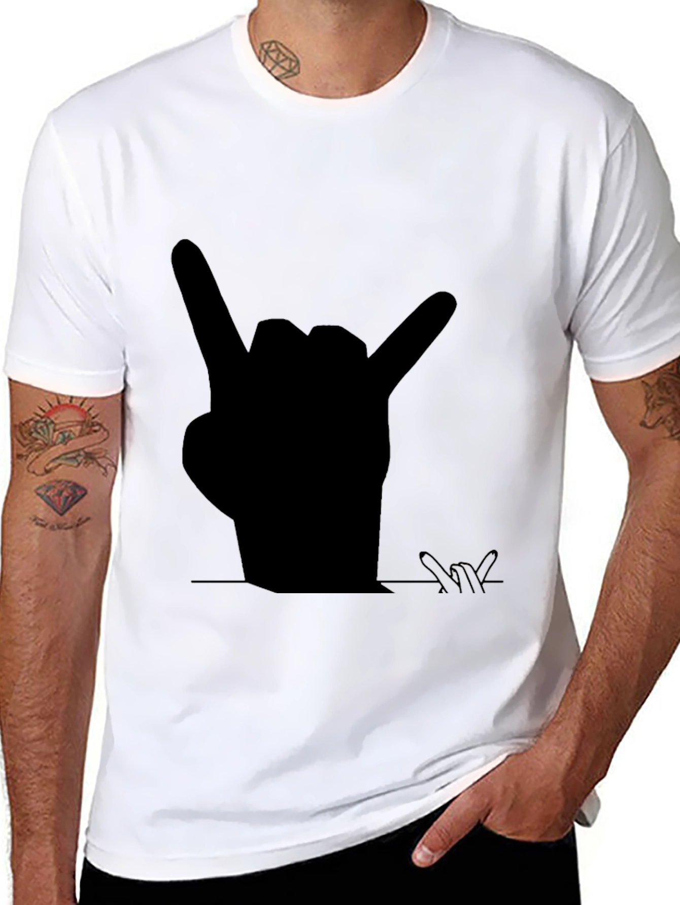 Rock On! Graphic Tee - Bold Black T-Shirt
