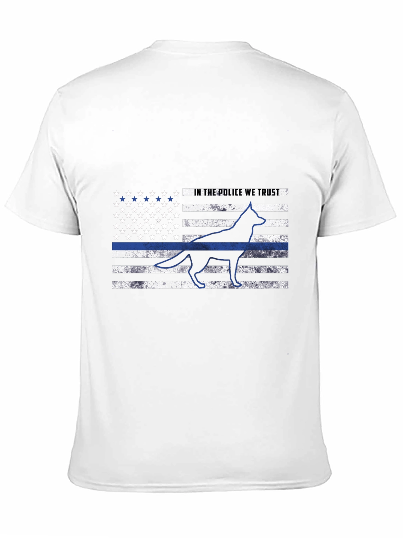 Police K9 Thin Blue Line Flag T-Shirt