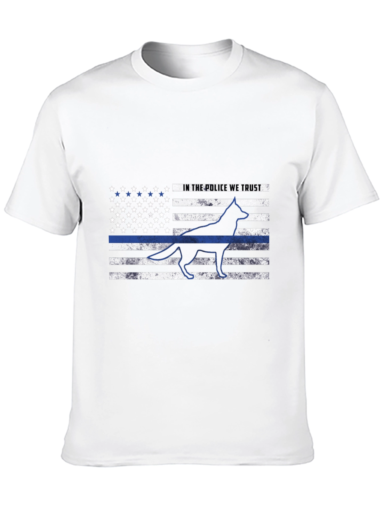 Police K9 Thin Blue Line Flag T-Shirt